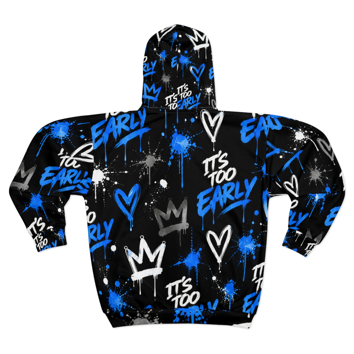 BLUE IT’S TOO EARLY™ All-Over Print Zip Hoodie